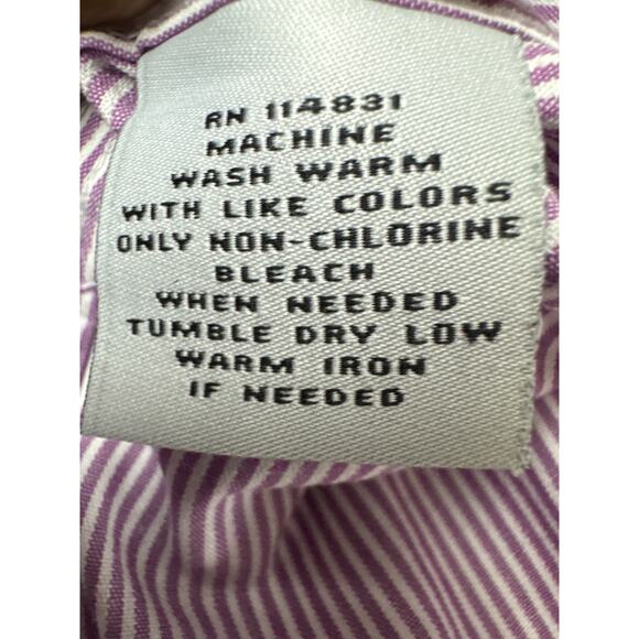 Emanuel Ungaro Purple Striped Men's Shirt size 15.5 Medium Cotton Casual - Picture 6 of 7